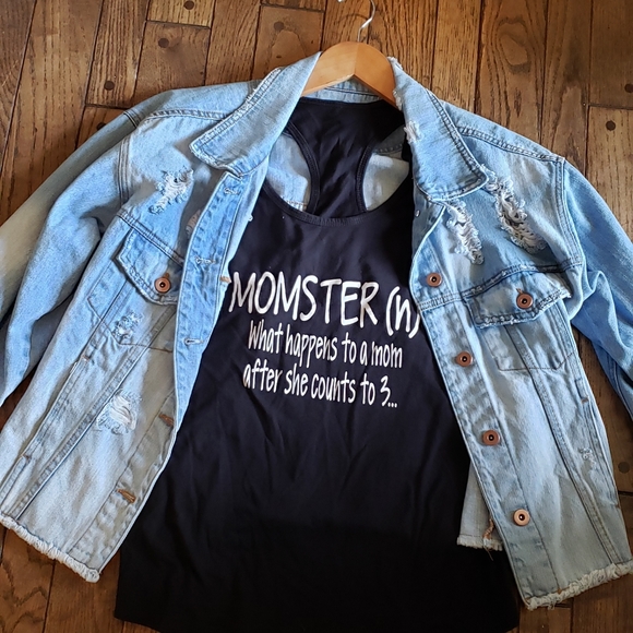 none Tops - Racer back tank Momster